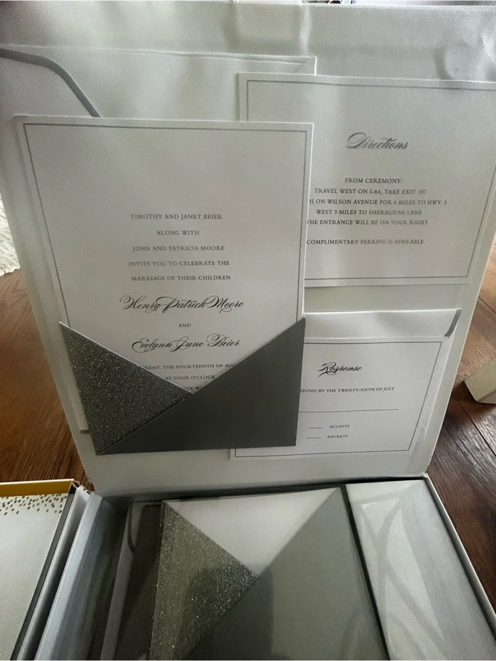 Celebrate It White & Gold Wedding Invitation Sets (2 Pack)
